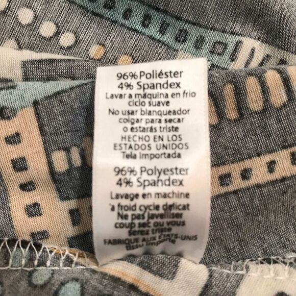 LuLaRoe Carly High Low Abstract Print Dress Fall Sz XXS NWT New - Picture 14 of 16